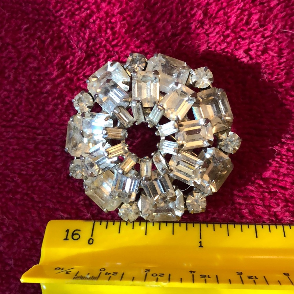 Weiss Antique crystal brooch